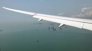 ANA Boeing 787-9 Hong Kong Approach 香港 アプローチ 着陸