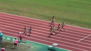 H29　千葉県中学総体　2年女子100m　準決勝1組