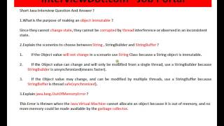 Explain java lang OutOfMemoryError Java Interview