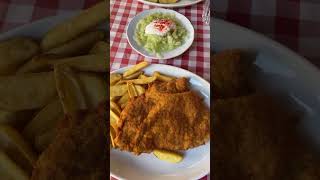 Wiener Schnitzel in Traditional Hungarian restaurant