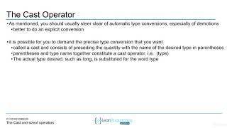 Learn C Programming (Part 23) - The Cast and size of Operators | FHD [NO ADS]