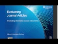 Evaluating a journal article