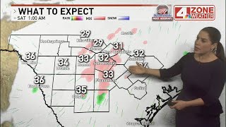 Chance of freezing rain tonight into Saturday