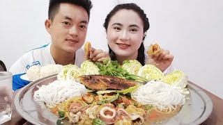 ສະຫຼອງ1ພັນຄົນຕິດຕາມ1000 subscribe noj ຕຳທະເລqab qab ntxuag ntses ci thiab qaub poob nawb