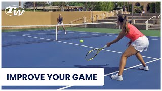 WTA Tour Finals Doubles Team Desirae Krawczyk & Alexa Guarachi explain the Obtuse Triangle Drill 🔺