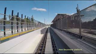 Transperth train drivers view - New Bayswater trackwork and platform