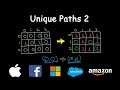 Unique Paths 2 | Dynamic Programming | Leetcode #63