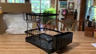 Kitsure Dish Drying Rack- Space-Saving Dish Rack, Dish Racks for Kitchen Counter,