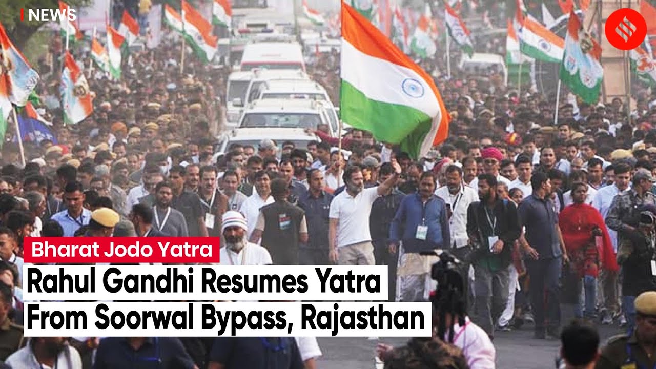 LIVE- Bharat Jodo Yatra: Rahul Gandhi Resumes Evening Leg Of Yatra From ...