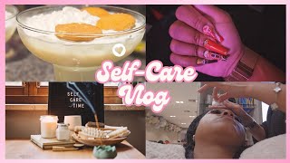 Self Care Vlog: Stressed Out‼️Brazilian Wax, Christmas Press-on Nails,Banana Pudding Martini \u0026 more