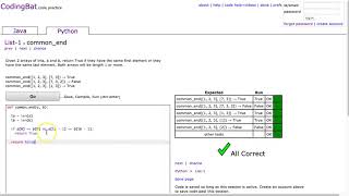 Codingbat - common_end (Python)