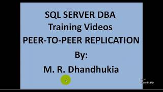 DBA - Peer-To-Peer Replication