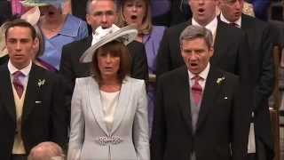 royal wedding - kate middleton & prince william sing god save the queen