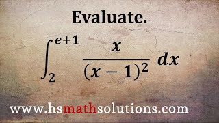 Definite Integral with Change of Variables, U-Substitution - Includes Natural Log (Example)