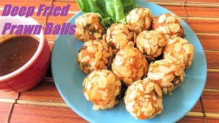 How To Make Fried Prawn  Balls Recipe | Chinese Shrimp Balls