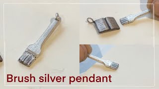 은공예 / 은판 한개로 만든 붓모양 펜던트 / How to make a silver brush miniature pendant / 은판 투각 / 미니어쳐