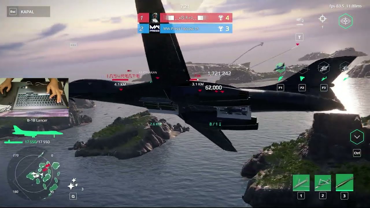 B-1B Lancer - Full Gameplay - HandCam - Modern Warships - YouTube