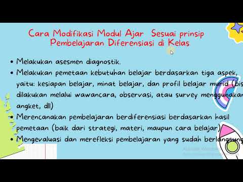 Modifikasi Modul Ajar Sesuai Prinsip Pembelajaran Diferensiasi - YouTube