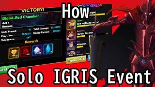 How Solo Igris Event Easily (Anime Vanguards)