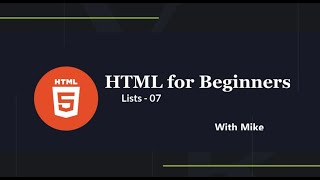 HTML Tutorial for Beginners in Amharic - 07 - Lists
