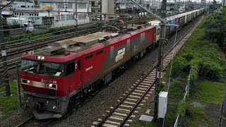 【2020/08/08･東北本線を走る貨物列車･ジョイント音あり】3054ﾚ(札幌タ→隅田川) 安積永盛駅付近にて