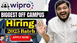 Wipro Biggest Off Campus Hiring 2025 Batch | Wipro Hiring Freshers 2025 | Wipro Turbo Hiring 2025