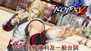 《KOF15》安迪 特殊勝利台詞及一般勝利台詞集《拳皇15》