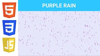 Purple Rain Effect with HTML, CSS, & JavaScript | Step-by-Step Tutorial