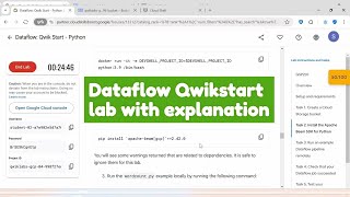 Dataflow Qwikstart - Python | GCP Lab