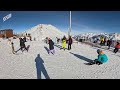 riding shymbulak slopes snowboarding pov