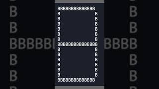 #Shorts🔥 #java_pattern_program👨‍💻 Print Alphabet ( B ) . using Java For Loop ..