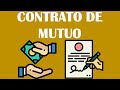 EL CONTRATO DE MUTUO / DERECHO CIVIL / CONTRATOS CIVILES