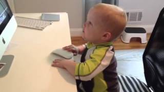 Gavin on computer