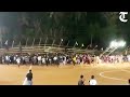 Watch temporary gallery collapse as 2,000 football crazy villagers gather in Kerala to see match