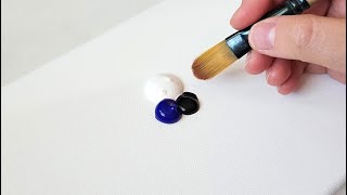 How to paint Winter in 3 Colors / Acrylic Painting for Beginners