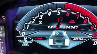 ランボルギーニ・アヴェンタドールSのメーター動作の様子/Lamborghini Aventador S gauge cluster