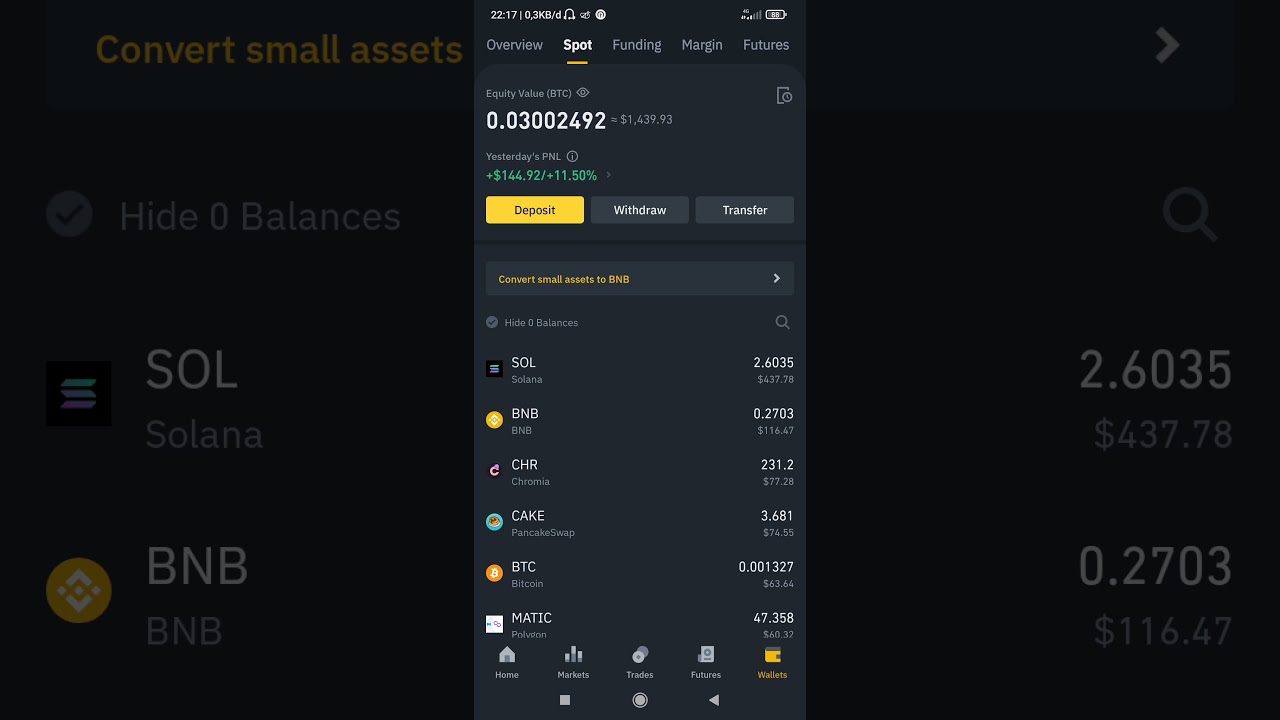 Binance Profit $ 144 - YouTube