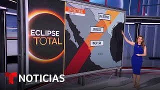La ruta del eclipse total de Sol tendrá unas 115 millas de ancho | Noticias Telemundo