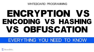 Difference Between Encryption vs Encoding vs Hashing vs Obfuscation Explained