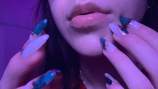 [ASMR - Whisper] 🪞Mirrored tracing, scratching, and tapping + soft gum chewing🪞