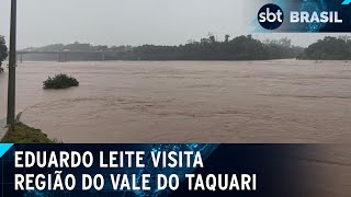 Eduardo Leite visita região atingida pelas águas do Rio Taquari - SBT Brasil (18/05/24)