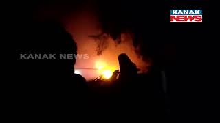 Fire Breaks Out In Prawn Godown At Krushna Prasad, Puri