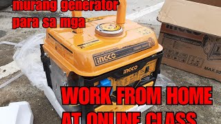 Murang generator.Ingco generator unboxing video. generator para sa mga work from home.