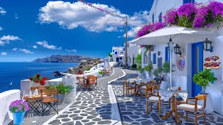 Aegean Sea Cafe Ambience - Relaxing Bossa Nova Beats \u0026 Wave Sounds for Positive Mood