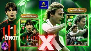 Double Booster Kaka❎️Nedved 🟢💫efootball 2️⃣5️⃣ mobile Epic European Clubs Midfielders