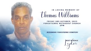 The Going Home Service of Thomas Williams