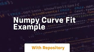 numpy curve fit example