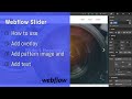 webflow slider : How to use.