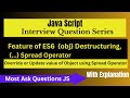 Override Or Edit Or Update object value using spread operator destructuring in Hindi #7