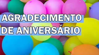 MENSAGEM DE AGRADECIMENTO DE ANIVERSÁRIO